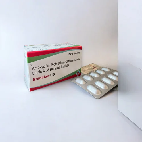 Amoxicillin 500 mg , Clavulanic Acid 125 mg, Lactic Bacillus Tablet