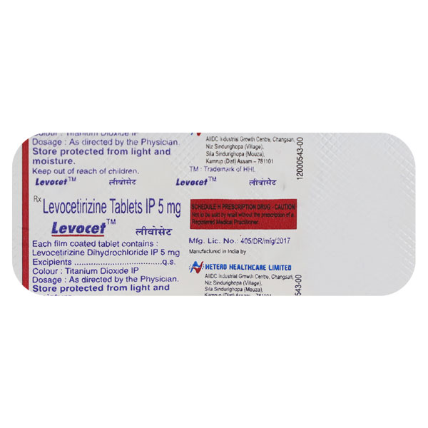 Levocet 5mg Tablet 