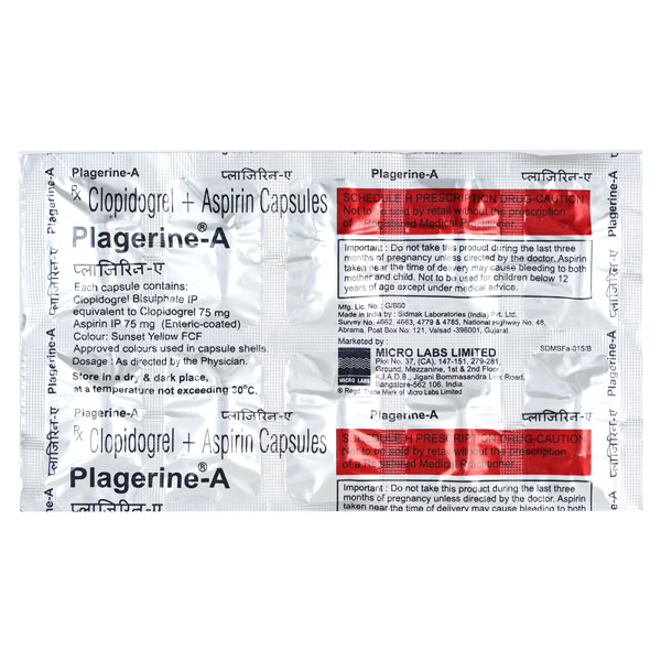 Plagerine A 75mg Capsule