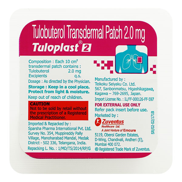 Tuloplast 2mg Transdermal Patch 